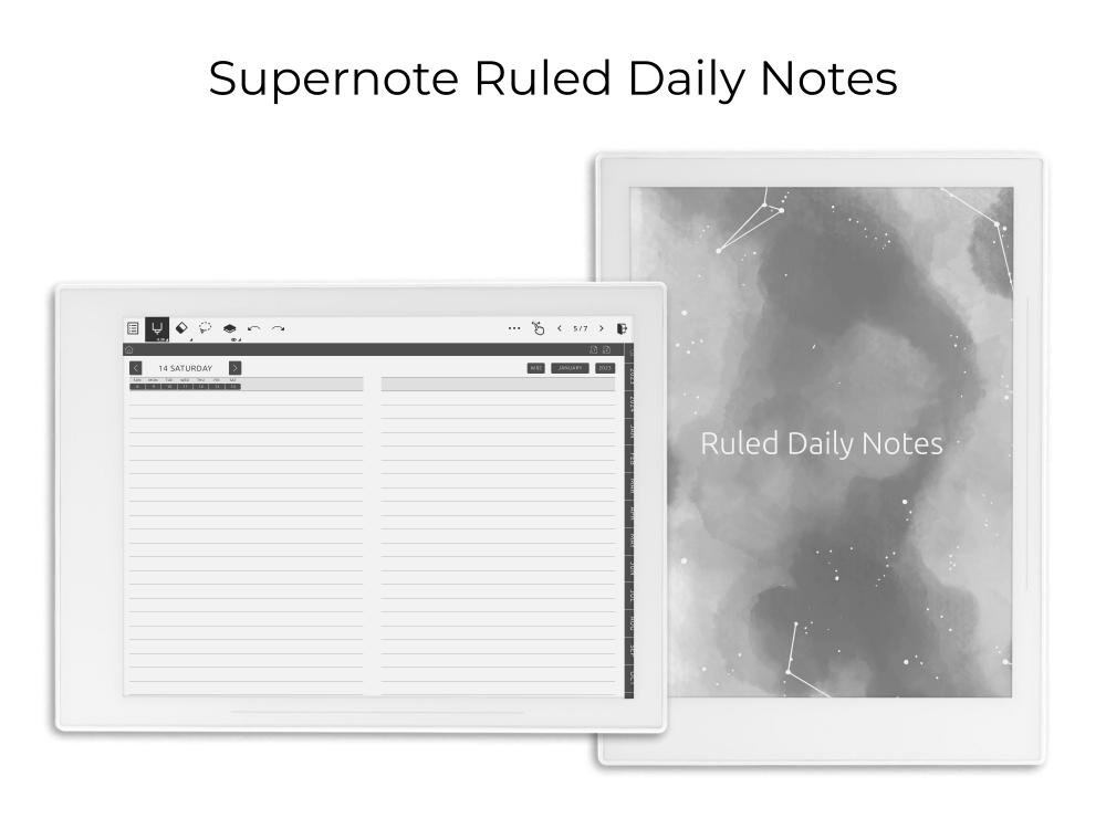 Supernote Ruled Daily Notes Supernote Ruled Daily Notes