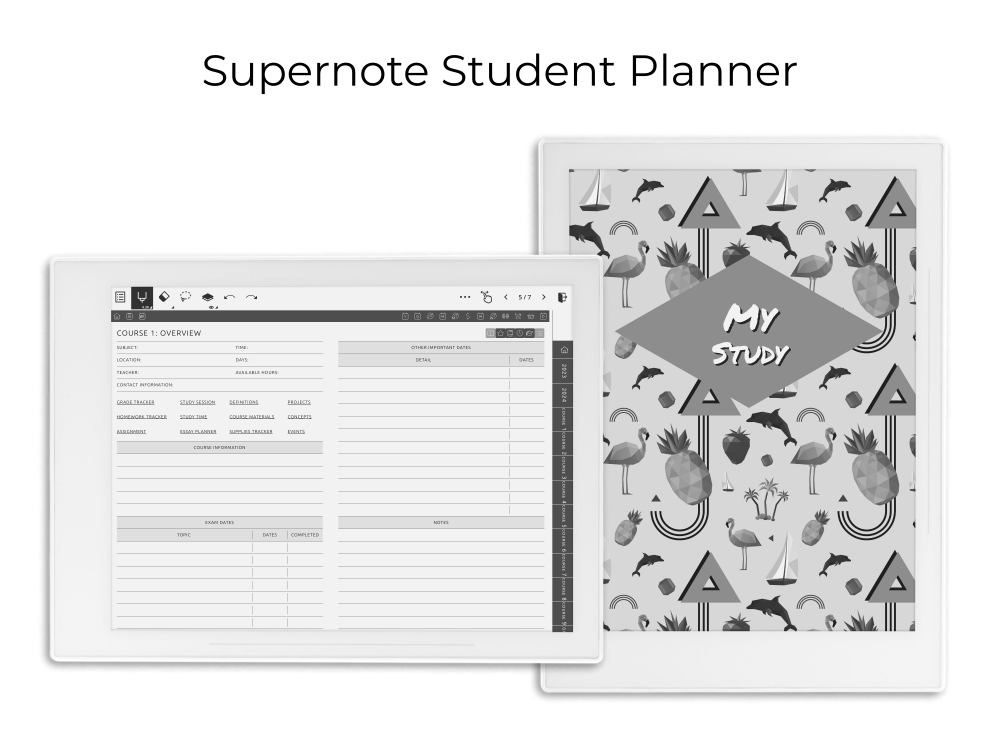 Supernote Student Planner Supernote Student Planner