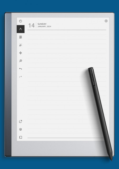 reMarkable Daily Rulled Template