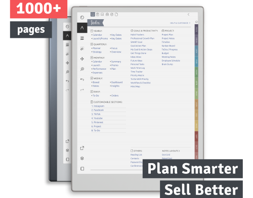 Digital Shop Planner for reMarkable Digital Shop Planner for reMarkable Paper Pro, 2 &1