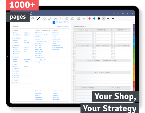 Digital Shop Planner Android & iPad Digital Shop Planner for Small Business Owners