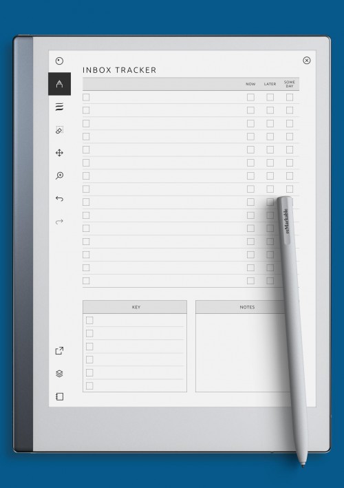 reMarkable Inbox Tracker Template with Priorities