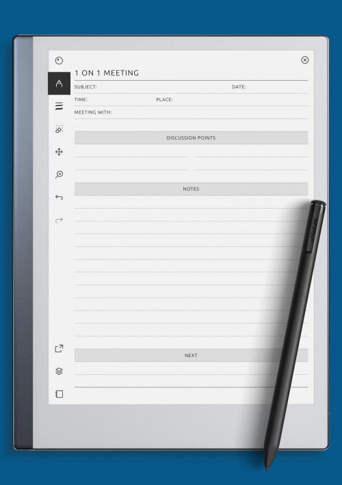 reMarkable One-by-One Meeting Notes Template