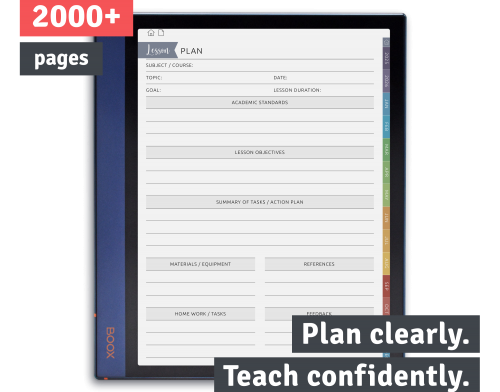 ONYX BOOX - Teacher Planner Teacher Planner for Onyx Boox Tablets