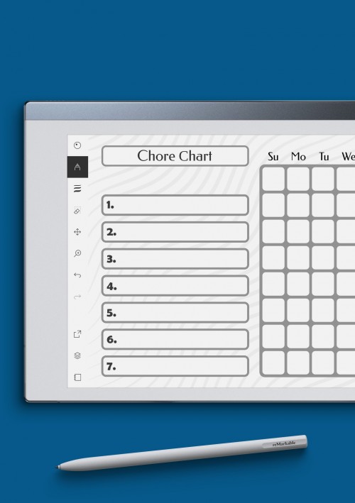 reMarkable Weekly Chore Chart Template